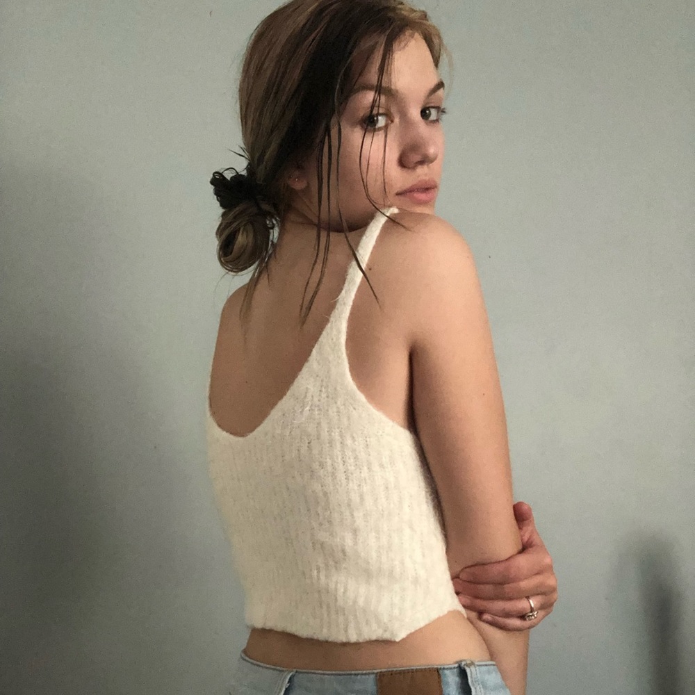 Soft Fuzzy White Tank!